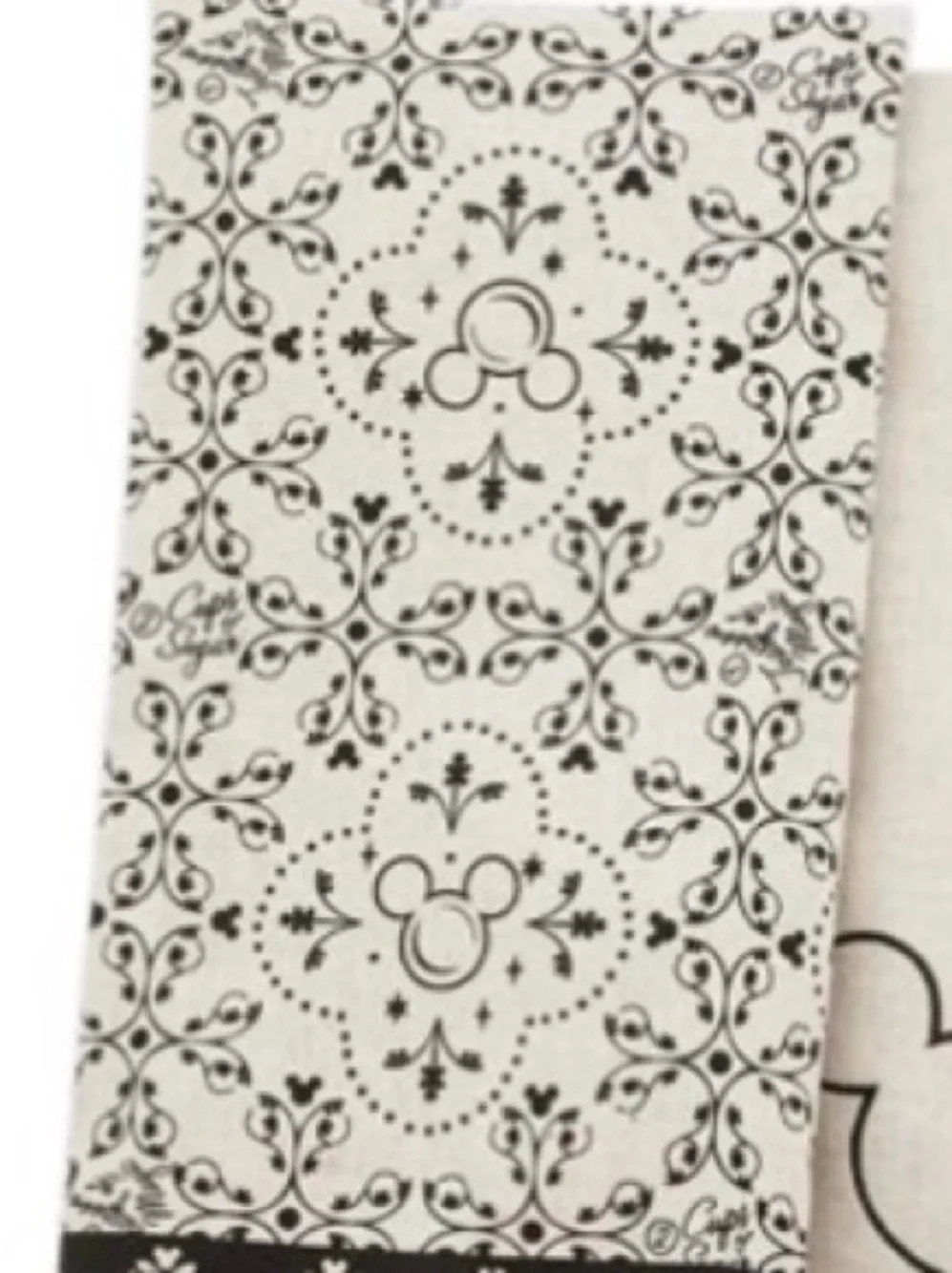 NWT Disney Parks Mickey Mouse Filigree Kitchen Towel Set  (2 Packs/ 4 total)